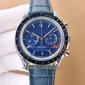 Nouveau 44mm Moonwatch 311.93.44.51.03.001 VK Quartz Chronographe Montre Homme Cadran Bleu Boîtier En Acier Bracelet Bleu Chronomètre Gents Montres TWOM Timezonewatch E463c6