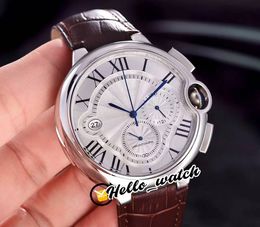 Nieuwe 44mm W6920003 Quartz chronograaf herenhorloge stopwatch witte wijzerplaat lederen band heren sport horloges van hoge kwaliteit Hello_Watch HWCR
