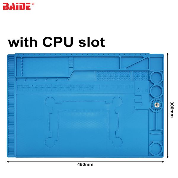 NOUVEAU 45 x 30 cm ESD Isolation thermique de travail MAT BGA Station de soudage PAD RÉPARATION avec fente CPU pour la réparation de l'iPhone 10pcs / lot