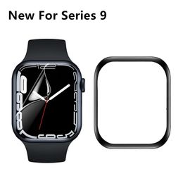 Nieuw 45 mm smartwatch voor Apple Watch Series 9 marineband smart watch sporthorloge draadloze oplaadband Beschermfolie