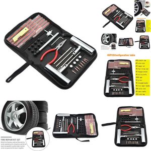 NIEUW 46PCS MOTORCYCLE ANTI-PUNCTURE FLATE BAND KIT PATCH ORIGINE Banden Automotive Tools Tubeless Tyre Reparation Set