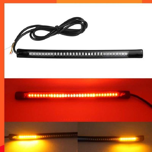 Nuova striscia luminosa per moto a 48 LED Arresto del freno Indicatore di direzione Lampada targa Indicatori di direzione Accessori per luci per auto a LED per moto