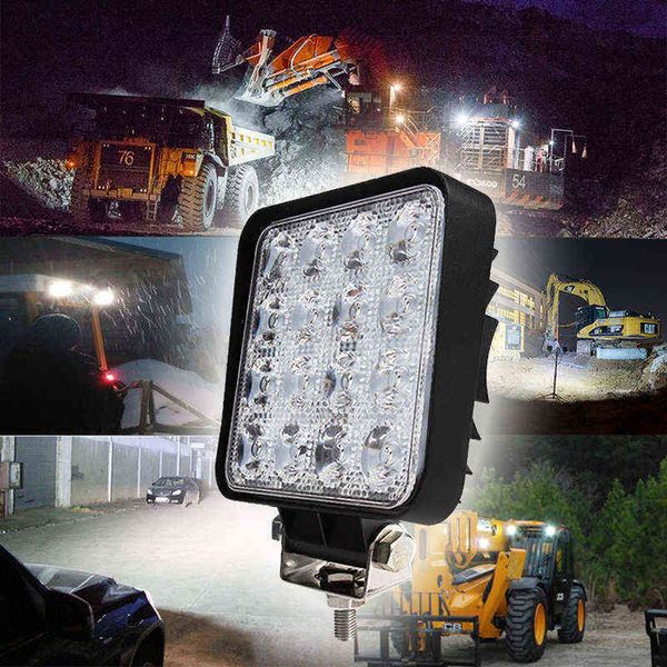 Nouveau 48W barre lumineuse Led antibrouillard LED voiture lumière de travail avec support assemblage pour 4x4 tout-terrain voiture camion tracteur bateau remorque SUV ATV