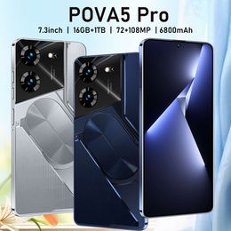 NOUVEAU 4G VENDRE HOT VENDRE POVA5PRO Perforé de 7,3 pouces grand écran 3 + 32G Android Smartphone