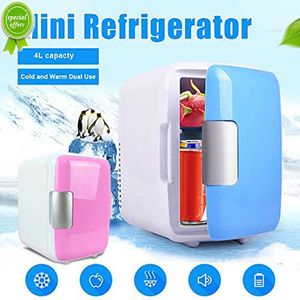 Nuevo Mini refrigerador de viaje para coche de 4L, refrigerador portátil de 12V CA/CC, enfriador y calentador de calor frío, caja para el hogar, la Oficina y el coche, congelador