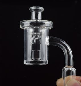 Nouveau 4mm d'épaisseur noyau de réacteur Quartz Banger avec manivelle en verre Carb Caps 10mm 14mm 18mm clou de Quartz pour Dab plates-formes pétrolières Bongs