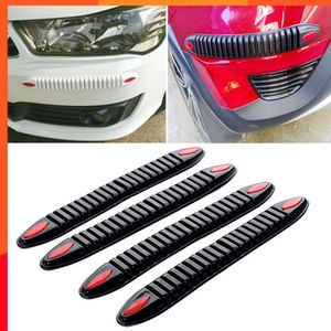 Nieuwe 4 Stuks 41.5 Cm Auto Protector Voorbumper Lip Splitter Silaan Achterbumper Protector Guard Scratch Sticker Rubber wit Zwart