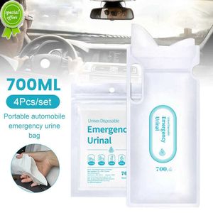 New 4PCS 700ml Emergency Portable Car Urine Bag Vomit Bags Mini Mobile Toilets Handy Unisex Disposable Urinal Toilet Bag