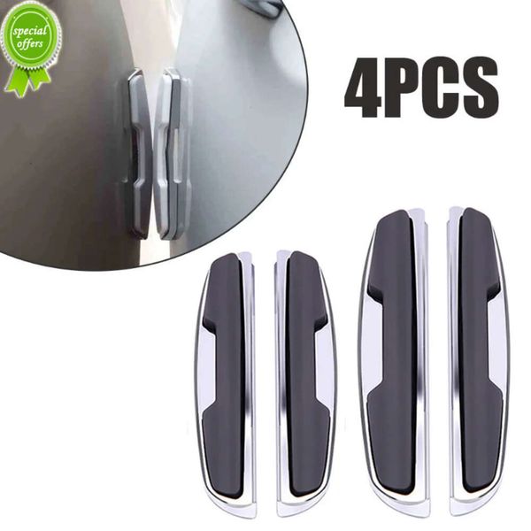 Nouveau 4 pièces bande de protection de bord de porte de voiture autocollants poignée de porte automatique bandes de protection Anti-collision gris/blanc accessoires de décoration de voiture