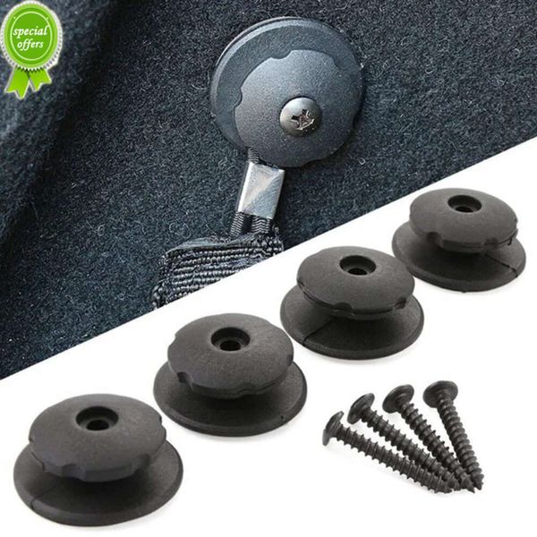 Nouveau 4 pièces crochets de filet de rangement pour coffre arrière de voiture, filet de chargement arrière automatique, crochet fixe, organisateur de coffre, crochet de rénovation, accessoires de voiture noirs