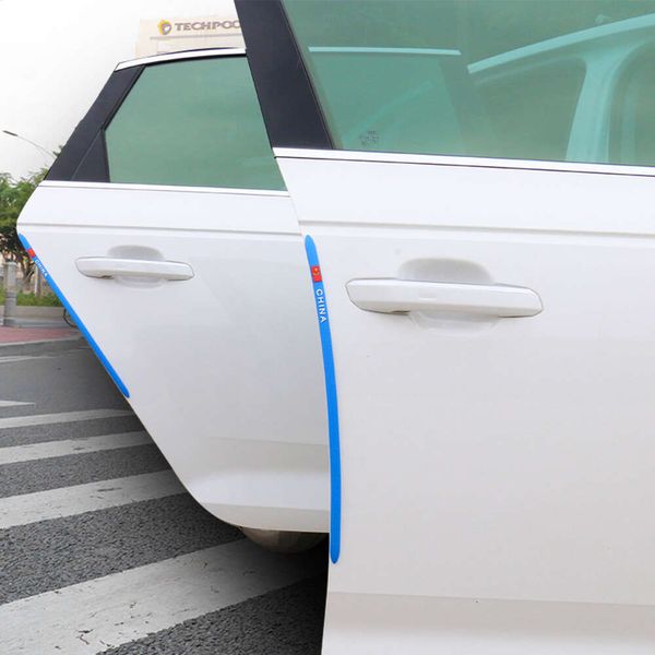 Nuevo 4 Uds pegatina de coche protectores de Borde de puerta moldura tira de protección Protector de arañazos barreras de choque de coche Protector de puerta colisión