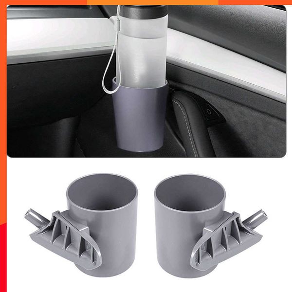 Nouveau 4 pièces tasse boîte de rangement support voiture porte tasse support boissons titulaire intérieur porte de voiture porte-gobelet porte spéciale pour Tesla modèle 3 Y