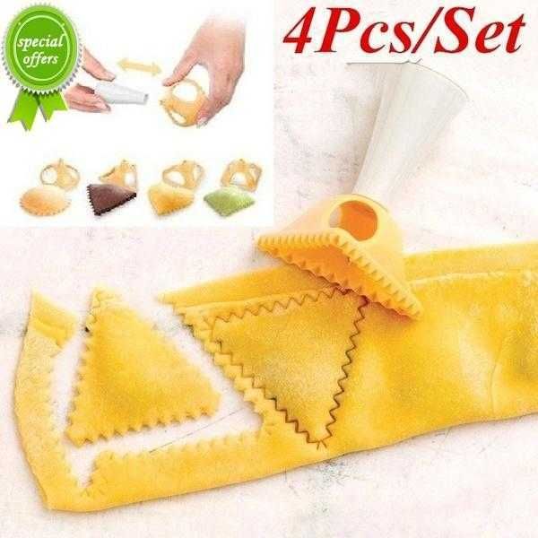 Nuevo Kit de 4 Uds. De moldes para bolas de masa hervida reutilizables, prensa de masa DIY, ravioles para cocinar, juego de moldes para pasteles de frutas y galletas, utensilios de cocina para repostería, accesorios para hornear