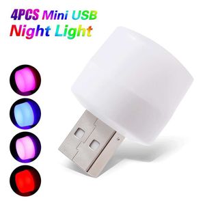 Nouveau 4 pcs/lot prise USB lampe ordinateur Mobile alimentation charge Mini veilleuse LED Protection des yeux liseuse chambre décoration lampes