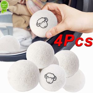 Nouveau 4 pièces/lot boules de sèche-laine adoucisseur réutilisable boules de sèche-linge pour vêtements en tissu accessoires de Machine à laver domestique