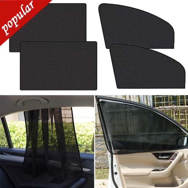 Parasol magnético para coche, 4 Uds., parasol para ventana lateral de coche, parasol transpirable de malla, protección UV de verano, cubierta de película para ventana