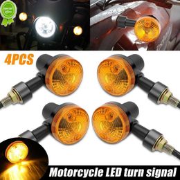 NIEUW 4PCS MOTORCYCLE LED Turn Signals Fog Lamp Mini -signaalverlichting Remlamp Indicator Waterdichte gemodificeerde onderdelen