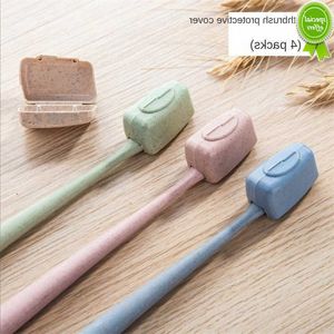 New 4Pcs/set Mini Toothbrush Head Cover Portable Tooth Brush Holder Cap For Outdoor Travel Household Bathroom Organizer Accessories