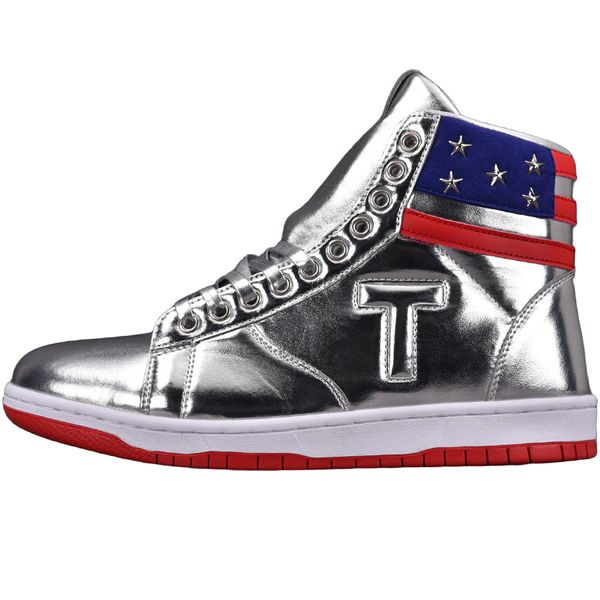 Con caja T Trump Zapatillas de deporte para hombre Baloncesto Zapatos casuales The Never Surrender High-Tops Designer 1 TS Running Gold Silver Hombres personalizados Zapatilla de deporte al aire libre Deportes ManTennis