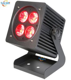 Nieuwe 4x18W Outdoor Waterdichte batterij Powered RGBAW UV Oplaadbare LED -podium Par Light Smart Led Uplight4297008