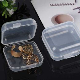 Nouveau 5/10 Pc Mini Portable Voyage Essentials Box En Plastique Transparent Boîtes De Rangement Carré Pilule Bijoux Bouchon D'oreille Boucle D'oreille Protection Boîte