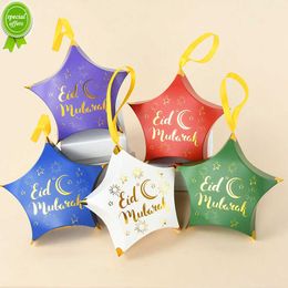 Nieuwe 5/10 Pcs Ster Vorm Eid Mubarak Snoep Geschenkdoos Ramadan Mubarak Moslim Islamitische Festival Party Diy decoratie Benodigdheden 2023