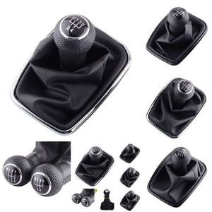 NOUVEAU 5/6 Speed Gear Shift Knob Lever Shifter Gaiter Boot PU Cuir pour VW 2003-2008 Golf IV 4 GTI R32 Jetta