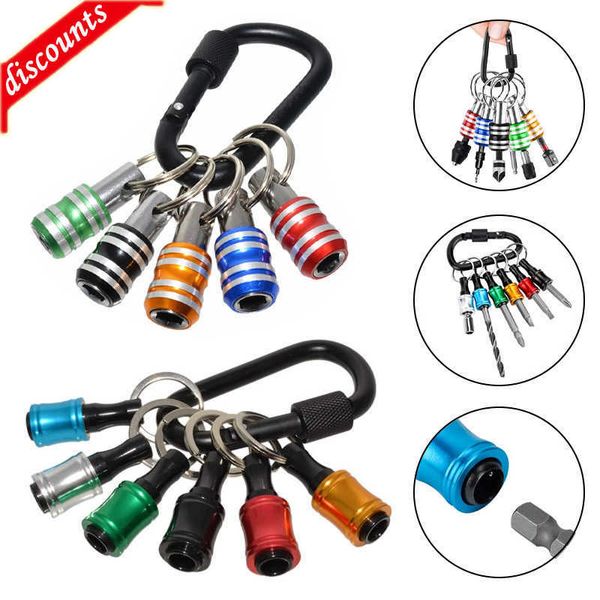 Nouveau 5/6 pièces 1/4 tige hexagonale en alliage d'aluminium tournevis porte-embouts barre d'extension perceuse adaptateur de vis porte-clés à dégagement rapide changement facile