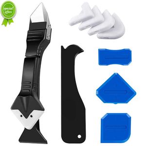 NIEUW 5 IN1 SILICONE Remover Reinigingsborstels afdichtingsmedewerker Smooth Scraper Caulk Finisher Grout Kit Gereedschap Vloer Mold verwijdering Handgereedschap Handgereedschap Set Accessoires Nieuw