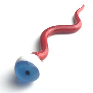 Nuevo 5 pulgadas Snake Eye Glass Dabber Wax Dab Tools Carb Cap con EE. UU. Rojo blanco Wax Dab Tool para Glass Bong