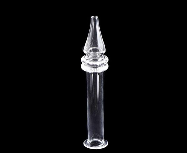 Nuevo 5 pulgadas de cuarzo Dab Pease de paja portátil Penio Dab CALOR RÁPIDO Mini NC Clear Quartz Tips Tubo de dabs para plataformas de fumar cera7104042