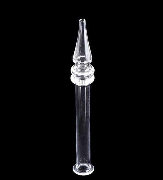 Nuevo 5 pulgadas de 5 pulgadas Dab Straw Presado Pen Pen Pen Dab Heat Fast Mini NC Clear Quartz Tips Tubo dab para plataformas de fumar cera4424527