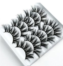 Nieuwe 5 paar Natuurlijke Valse Wimpers Fake 3D Mink Eyelashes Long Makeup Mink Wimpers Wimper Extension voor schoonheid Dames Make-up