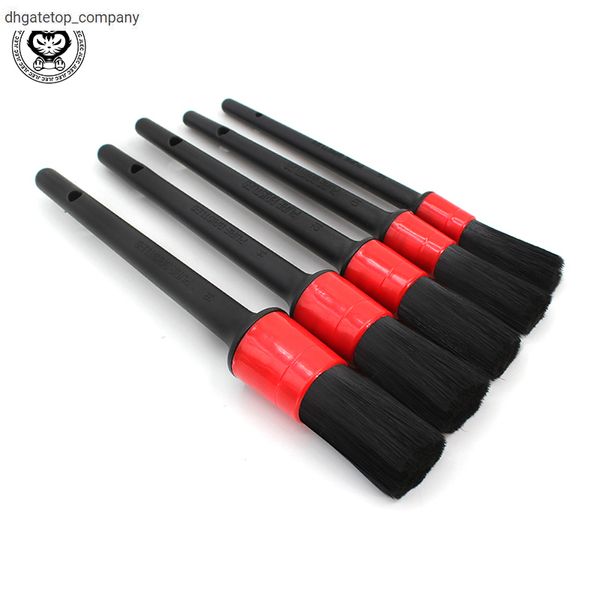 Nuevo 5 PCS CAR Detalles Herramienta de limpieza Cepillos para el cabello Natural para el cabello para la brecha interior Rims Dashboard Wheel Ventilla Ventilación