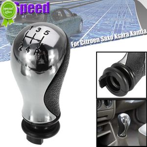 NIEUWE 5 SPEES HANDLEIDING GHROOMED ABS ABS TERSCHAPPLIEK KNOB SHIFT LEVER VERSCHUWING VOOR CITROEN SAXO XSARA XANTIA C2 C3 PLURIEL C3 Picasso C4 C4 C5