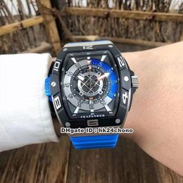 NIEUWE 5 Stijl Skafander Staal Blauw Japan Miyota Autoamtic Herenhorloge SKF 46 DV SC DT Roestvrij staal Skeleton Dial Rubberen Strap Gents Horloges