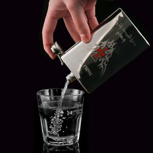 NIEUWE 5 Stijlen Creatieve Spiegel Tekening Roestvrij staal Flagon Liquor Whisky Alcohol Wodka Kolf Draagbare Outdoor Wijn Pot Preference