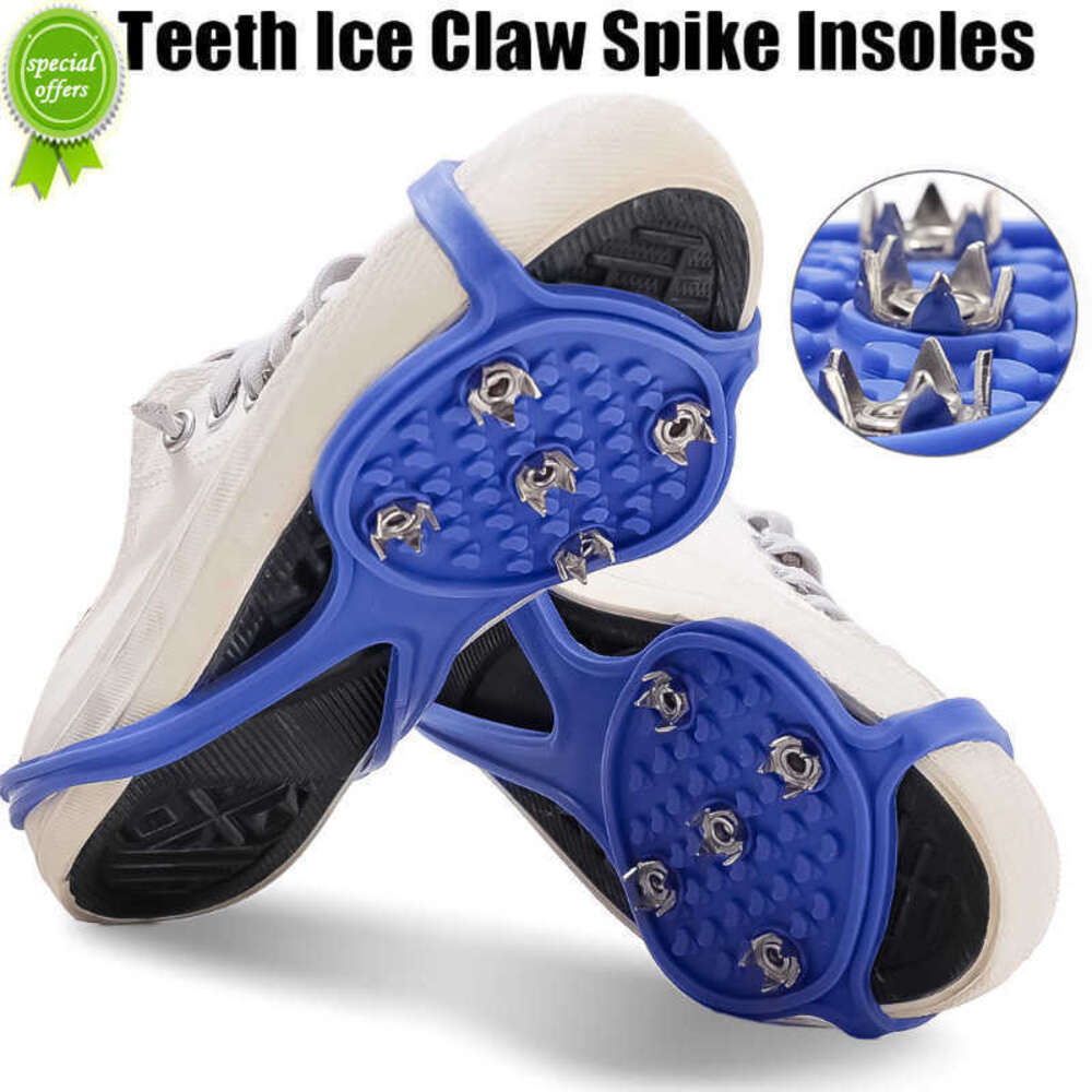 New 5 Teeth Ice Gripper Winter Anti-slip Snow Cleats Outdoor Climbing Hiking Crampons Non-slip Shoes Studs Accessories