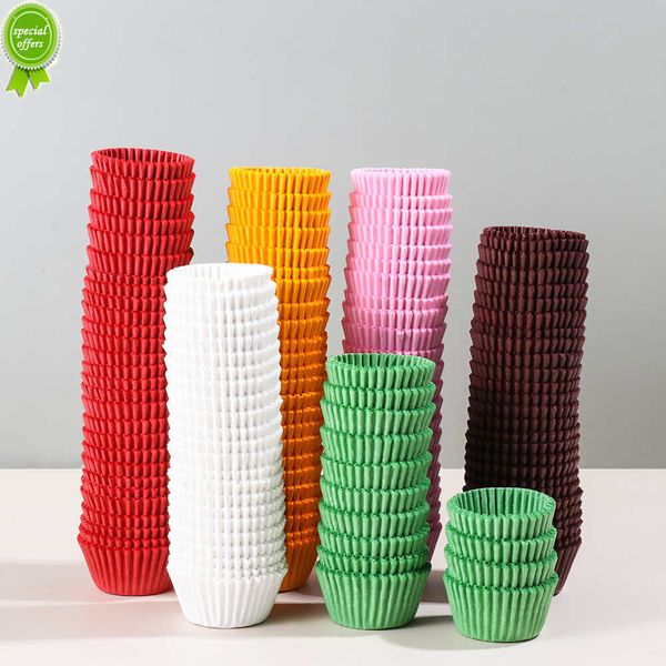 Nouveau 500/1000 pièces gâteau papier tasses Mini coloré chocolat papier doublures étuis à muffins gâteau doublure cuisson tasse maison cuisine pâtisserie outils