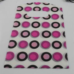 Nuovo sacchetto regalo da 500 pezzi per la spesa in plastica a pois piccoli 15x9 cm 215 P