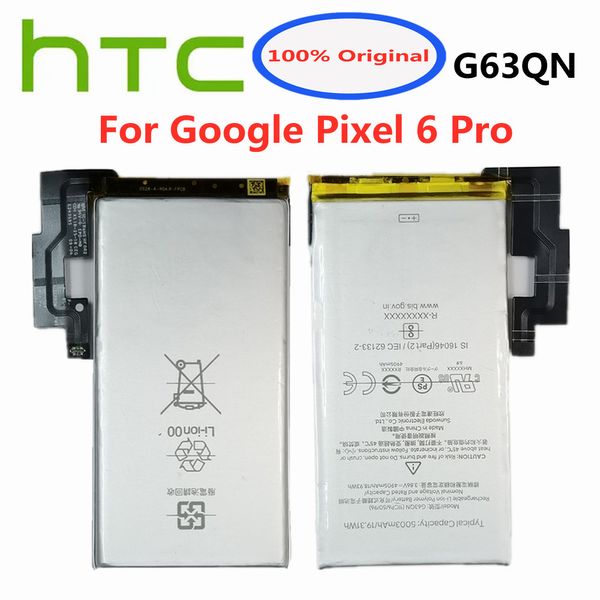 NOUVEAU 5003MAH 100% Batterie G63QN d'origine pour HTC Google Pixel 6 Pro Pixel 6Pro Smart Mobile Phone Remplacement Batteries Batteries