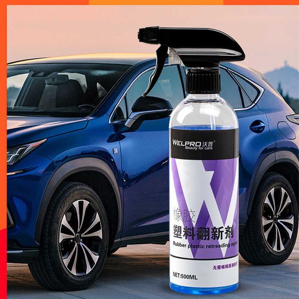 Nuevo 500ML Auto plástico reacondicionamiento líquido coche recauchutado agente de limpieza pinturas de coche cuidado polaco Nano Anti impermeable brillo revestimiento de sellado