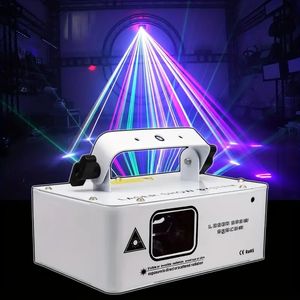 NIEUW 500 mw RGB Laser Beam Lijnscanner Projector DJ Disco Podiumverlichting Effect Dance Party Wedding Bar Club DMX512 Lichten LED Stroboscooplampen Spraakgestuurd geluid.