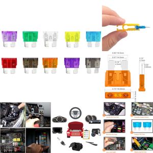 Nouveau assortiment de type de lame de taille moyenne 500PCS 2A / 3A / 5A / 7.5A / 10A / 15A / 20A / 25A / 30A / 35A / 40A SET CURM CHARME AUTO AUTO avec clip