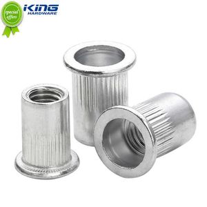 Nouveau 50 pièces 20 pièces M3 M4 M5 M6 M8 M10 M12 en alliage d'aluminium Rivnut tête plate filetée Rivet Insert Nutsert Cap Rivet écrou