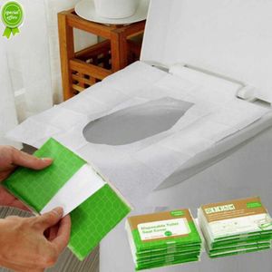 New 50pcs/lot Disposable Toilet Seat Cover 10pcs Waterproof Soluble Safety Travel/Camping Hotel Bathroom Accessiories Mat Portable