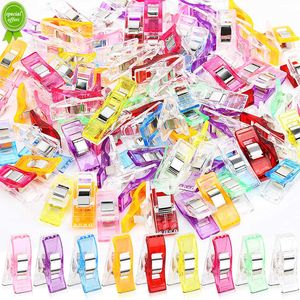 New 50PCS Multipurpose Sewing Clips Colorful Clips Plastic Craft Crocheting Knitting Safety Clips Assorted Color Binding Clips Paper