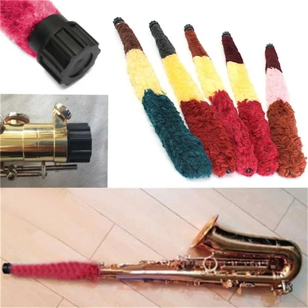 NOUVEAU 52 cm Soft Nettaiter Brusher Cleaner Saver Pad Instruments Woodwind Instruments Couleur aléatoire pour le saxophone de sax alto musicale