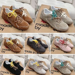 Nieuwe 530 X Miuiu 530 SL suède sneakers Cinnamon Ecru Italië Designer Heren Dames Casual Schoenen Topkwaliteit sneakers 5E165E_Z5O_F0401_F_D005 artistique Footwear