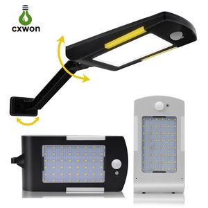 Lampe murale solaire 54LED s 600LM, étanche, éclairage d'extérieur, poteau réglable, lampadaires LED avec 3 Modes